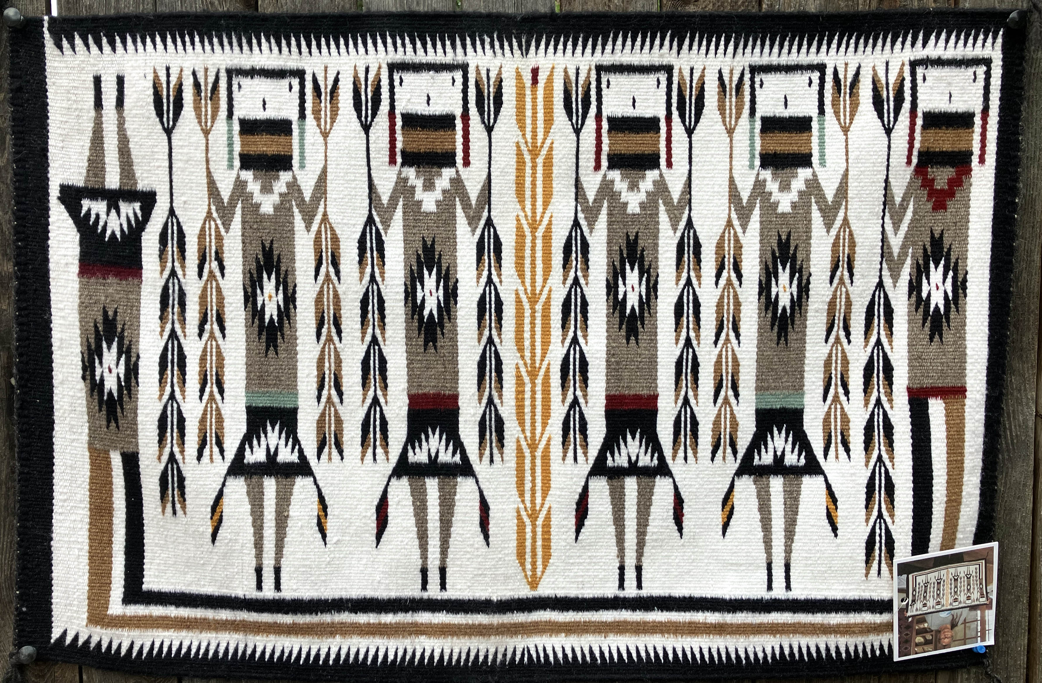 Marilyn Blackie | Navajo Shiprock Yei Weaving | Penfield Gallery of Indian Arts | Albuquerque, New Mexico